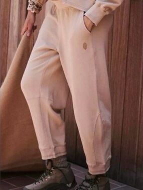 Free People Neutral Beige Women's Jogger Pants - Casual Comfort